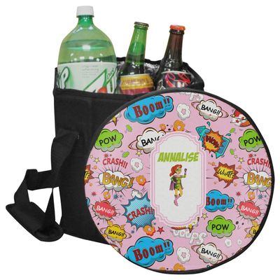 YouCustomizeIt Personalized Woman Superhero Collapsible Cooler & Seat