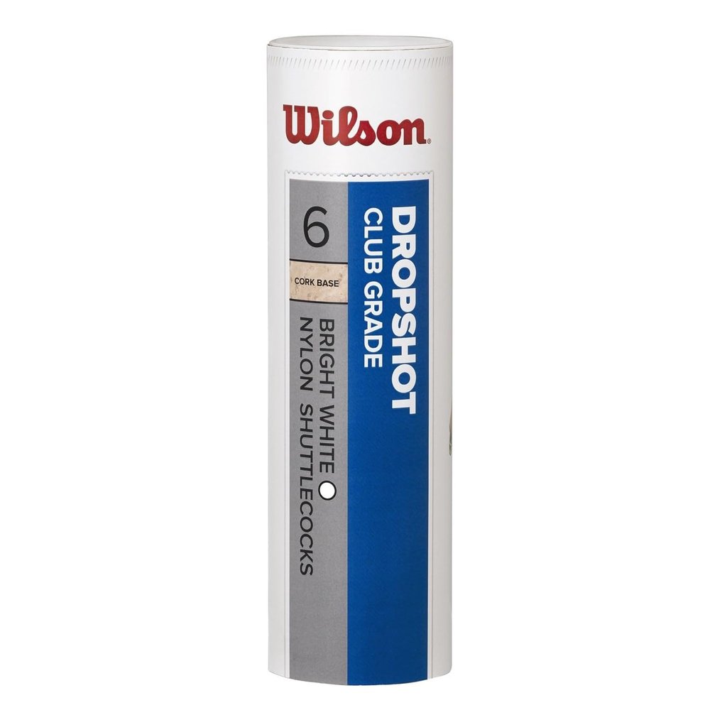 Wilson Dropshop Tube Shuttlecocks, White, One Size, 6 Pack