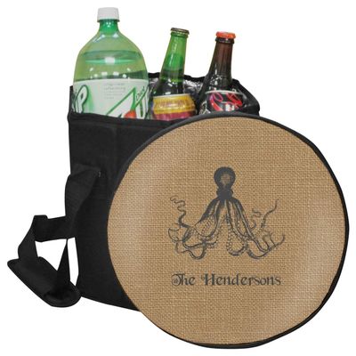 RNK Shops Personalized Octopus & Burlap Print Collapsible Cooler & Seat