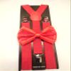 New Suspender Bow Tie Matching Colors Adults Unisex Formal - Christmas Red view 1