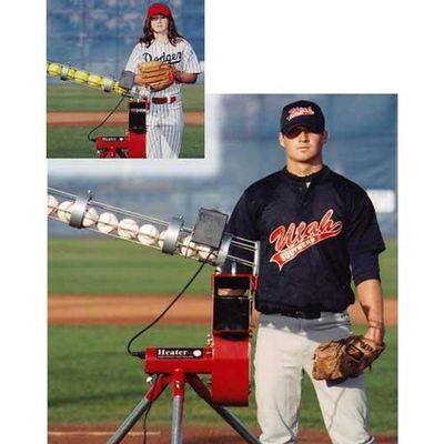 Heater Sports Combo Pitching Machine with Auto Ball Feeder - Versatile Pitching Machine for Baseball and Softball, Adjustable Speed and Angle, Ideal for Practice and Training