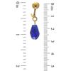 BETRESH gold plated cobalt blue ab crystal glass clip on earrings view 3