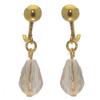 BETRESH gold plated pink ab crystal glass clip on earrings view 1