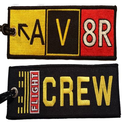 AV8R Taxiway Sign Embroidered Luggage Tag