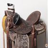 HILASON Antique Dark Brown 15 in Western Horse Wade Saddle American Leather Ranch Roping | Hand Tooled view 4