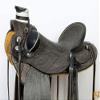 HILASON Rustic Black 16 in Western Horse Wade Saddle American Leather Ranch Roping Antique | Hand Tooled view 4