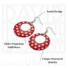 Giclee Printed Brass, Polka Dot Rosie the Riveter Earrings view 2