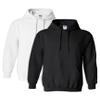 Gildan G18500 Heavy Blend Adult Unisex Hooded Sweatshirt XL 1 White + 1 Black view 1