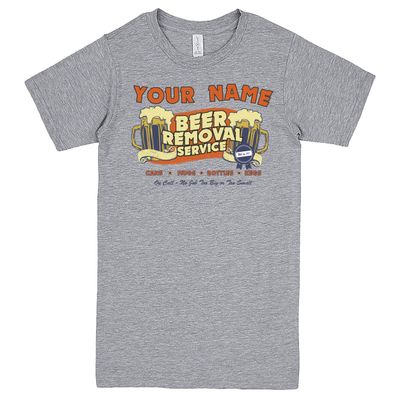 Custom Beer Removal Men's Shirt, Heather-Grey, XL