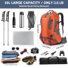 G4Free 50L Hiking Backpack Waterproof Daypack Outdoor Camping Climbing Backpack with Rain Cover for Men Women view 2