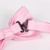 Alizeal Mens Solid Mini Squares Formal Banded Bow Ties (Pink) view 3