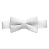 HOLD'EM Bow Tie For Boys and Baby Satin look Solid Color Adjustable Pre-tied - Kids White view 1