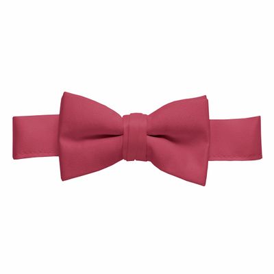 HOLD'EM Bow Tie For Boys and Baby Satin look Solid Color Adjustable Pre-tied - Kids Burgundy