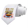 TOOLOUD Happy Diwali - Rangoli and Diya Printed White Neck Tie view 1