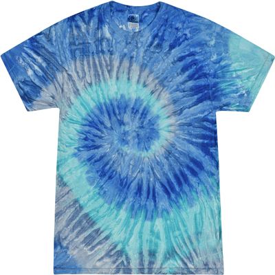 Colortone Tie Dye 100% Cotton T-Shirt for Kids 14-16, Large, Blue Jerry
