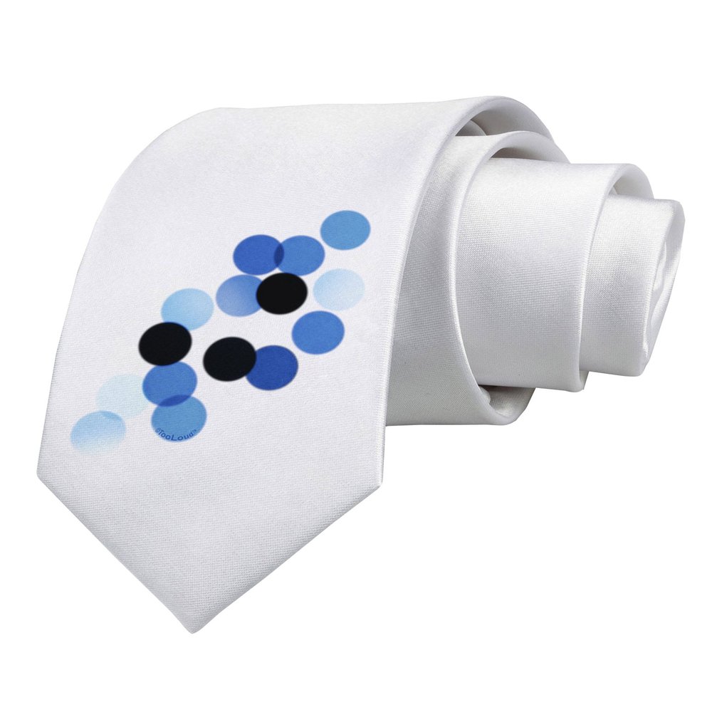 TOOLOUD Inverted Bokeh Printed White Neck Tie