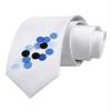 TOOLOUD Inverted Bokeh Printed White Neck Tie view 1
