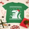 Tstars Trex Santa Ugly Christmas Shirt Men Dinosaur Holiday Xmas Shirts for Men Large Green view 4