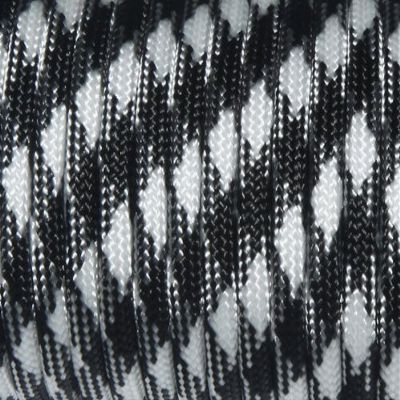 1pcs 100ft 550 Paracord Parachute Cord Lanyard Mil Spec Type III 7 Strand Core Color White+Black(White+Black)