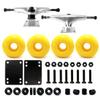 VJ 5.0 Skateboard Trucks (Silver), Skateboard Wheels 52mm, Skateboard Bearings, Skateboard Pads, Skateboard Hardware 1" (52mm Yellow) view 1