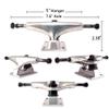 VJ 5.0 Skateboard Trucks (Silver), Skateboard Wheels 52mm, Skateboard Bearings, Skateboard Pads, Skateboard Hardware 1" (52mm Yellow) view 2