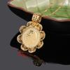 24k Gold Coin Pendant Celebrity Lucky Coin Pendant Necklace view 2