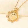 24k Gold Coin Pendant Celebrity Lucky Coin Pendant Necklace view 3