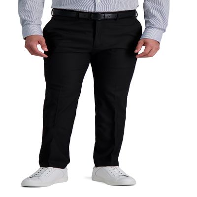 Kenneth Cole Reaction Men's Comfort Slim Fit Flat Front Dress Pant, Black, 36W x 32L