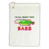 TOOLOUD All About That Bass Fish Watercolor Micro Terry Gromet Golf Towel 16" x 25" view 1