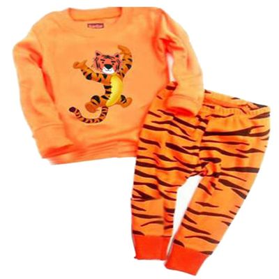 Babygp Tiger Polar Bear etc. Boys 2 Piece Pajama 100% Cotton(Size:2-11years)(Tiger,4 Years)