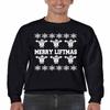 ALLNTRENDS Men's Crewneck Sweatshirt Merry Liftmas Ugly Christmas Sweater (M, Black) view 1