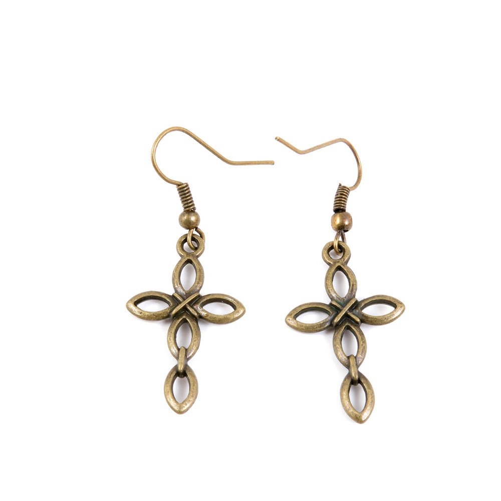 10 Pairs Jewelry Making Charms Supply Supplies Wholesale Fashion Earring Backs Findings Ear Hooks R4GC7 Rings Latin Cross