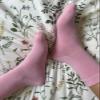Rambutan Kids (3 Pack) Comfort Seam Plain Color Rayon derived from Bamboo School Socks (13-2, Pink) view 2