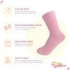 Rambutan Kids (3 Pack) Comfort Seam Plain Color Rayon derived from Bamboo School Socks (13-2, Pink) view 4