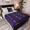 Open Road Goods Yoga Blanket - Thick Mexican Thunderbird Blanket - Handmade and Made for Yoga! (Dark Purple) view 2