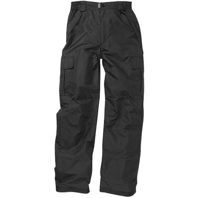 Pulse Boy's Cargo Snow Pant - Preschool (Black, Large)
