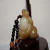2" China Certified Nature Nephrite Hetian Sugar Jade Solid Blessing Lad Pendants view 1