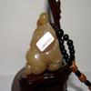 2" China Certified Nature Nephrite Hetian Sugar Jade Solid Blessing Lad Pendants view 4