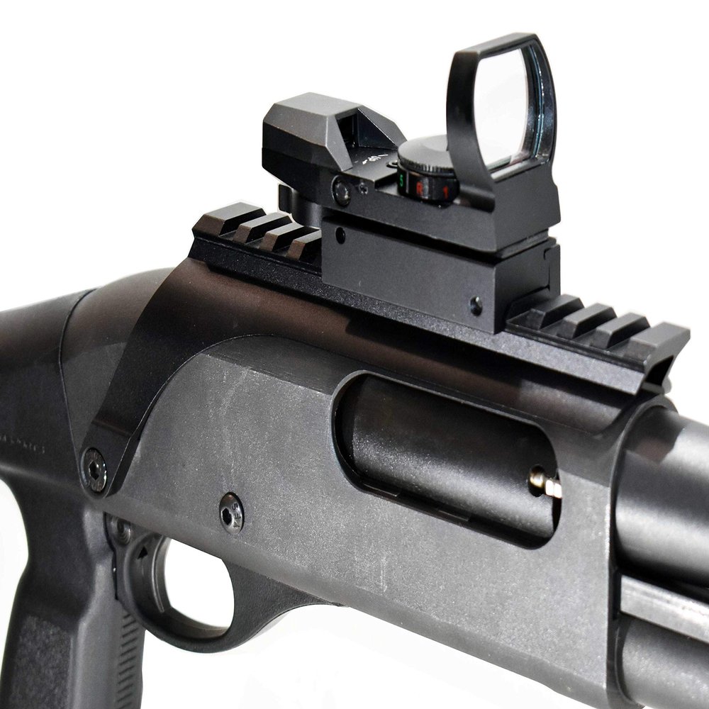 H and r 1871 Pardner Pump 12ga red Green dot Sight with Mount Hunting Optics Tactical Home Defense Accessory Aluminum Black Picatinny Weaver Base Mount Adapter Single Rail.