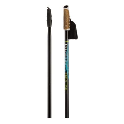 Whitewoods New Cross Trail Junior XC Cross Country Nordic Ski Poles 60-115cm (70cm), Black/Green