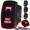 50 Caliber Racing LED Rocker Switch for Roof Lights  12V 20A Toggle Control with Backlight, Waterproof ON/Off Switch for UTV, Boat, ATV, Off-Road & Automotive Use, Red, (5360A23) view 1