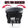 50 Caliber Racing LED Rocker Switch for Roof Lights  12V 20A Toggle Control with Backlight, Waterproof ON/Off Switch for UTV, Boat, ATV, Off-Road & Automotive Use, Red, (5360A23) view 3
