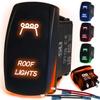 50 Caliber Racing LED Rocker Switch for Roof Lights  12V 20A Toggle Control with Backlight, Waterproof ON/Off Switch for UTV, Boat, ATV, Off-Road & Automotive Use, Orange, (5360A21) view 1