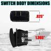 50 Caliber Racing LED Rocker Switch for Roof Lights  12V 20A Toggle Control with Backlight, Waterproof ON/Off Switch for UTV, Boat, ATV, Off-Road & Automotive Use, Green, (5360A24) view 4