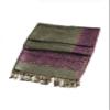 Sakkas Border Pattern Layered Reversible Woven Pashmina Shawl Scarf Wrap Stole - Green Purple view 2