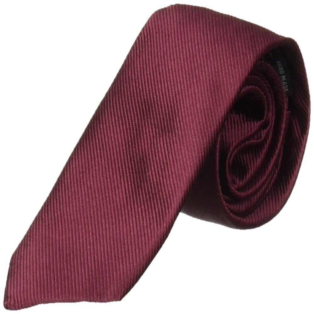Bruno Piattelli Men's Tall-Plus-Size Extra Long Solid Silk Tie, Burgundy, One Size