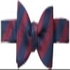 Bruno Piattelli Men's Club Stripe Silk Bow Tie, Navy/Burgundy, One Size view 1