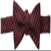 Bruno Piattelli Men's Formal Stripe Silk Bow Tie, Medium Red/Black, One Size view 1