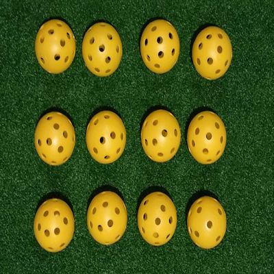160pcs Golf Practice air Flow Balls Training aids Yellow Color Water Fun Golf Balls Outdoor Indoor Training Golf Balls