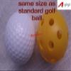 160pcs Golf Practice air Flow Balls Training aids Yellow Color Water Fun Golf Balls Outdoor Indoor Training Golf Balls view 2